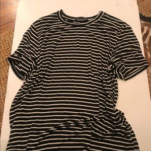 Brandy Melville Black White Stripe T-Shirt Dress